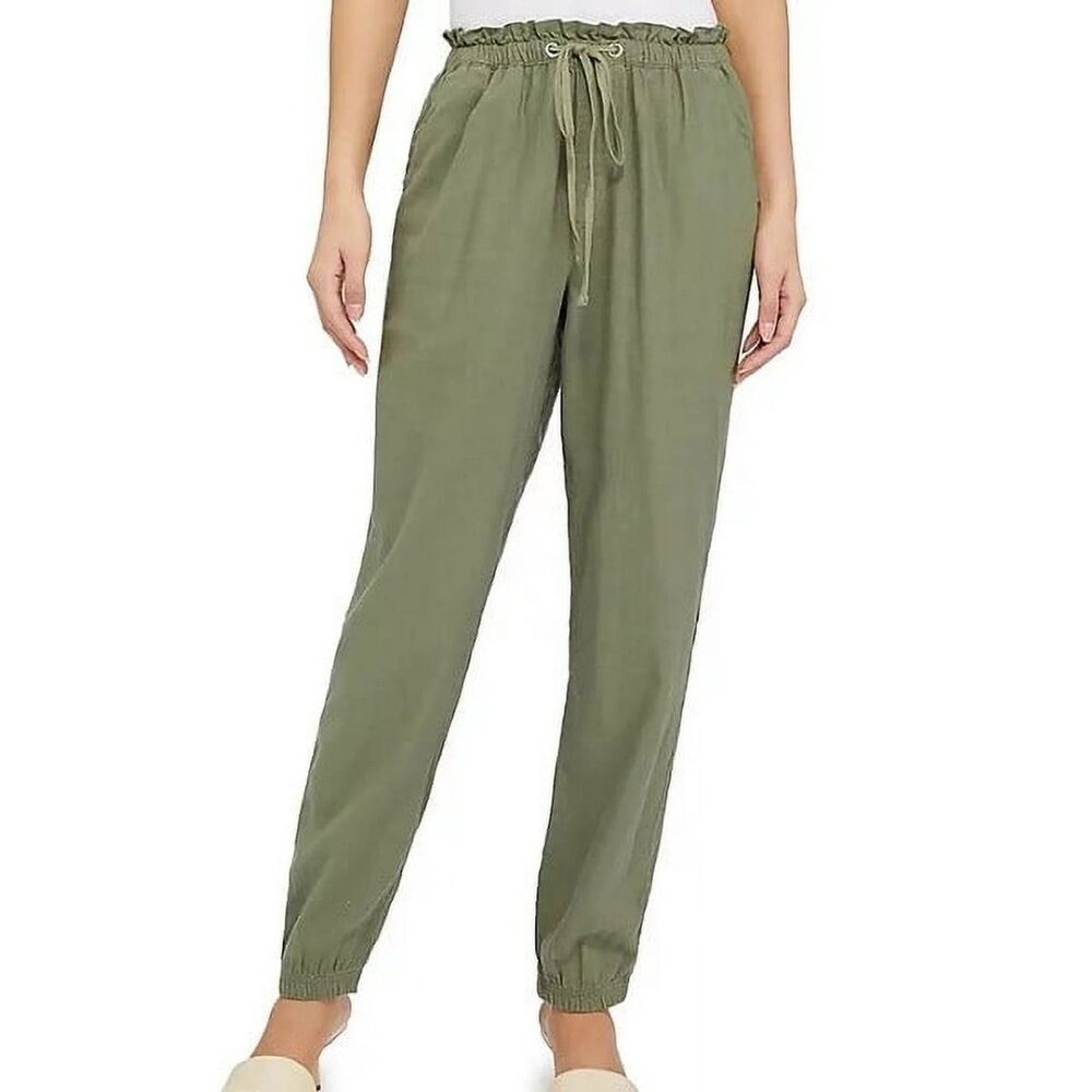 Social Standard Sanctuary Women's Pants Solstice Linen Jogger Pant L Green